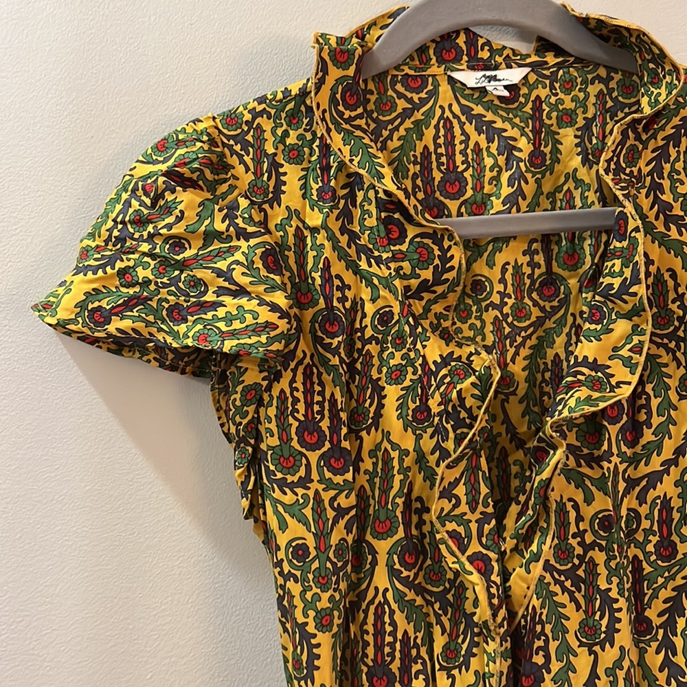 LL BEAN Silk Vintage Wrap Dress
